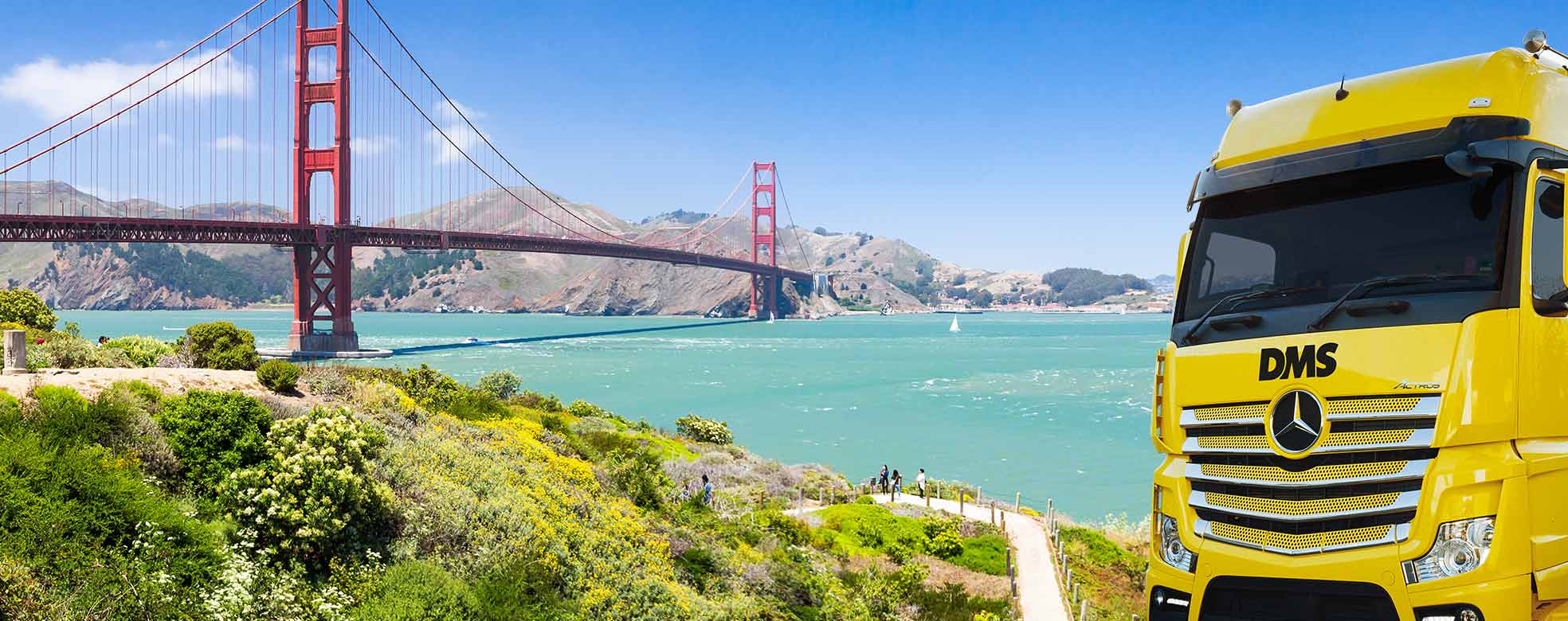 Panorama San Francisco mit LKW
